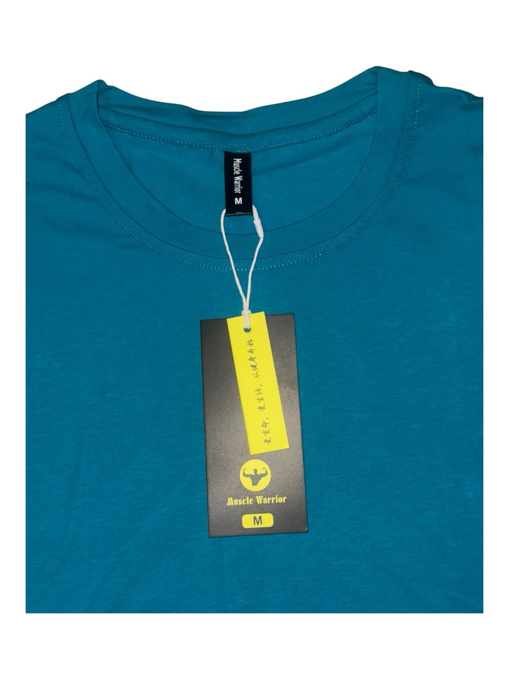 NWT Men’s Teal Stretchy Curved-Hem T-Shirt